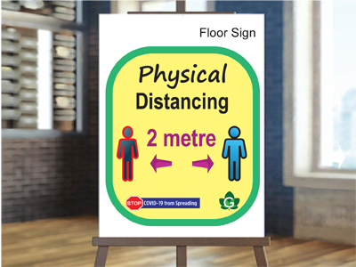 Physical Distancing Floor Decal Signage Cheapest (50% subsidized) Physical Distancing Floor Decal Signage & Display Sign & Sticker in Vancouver