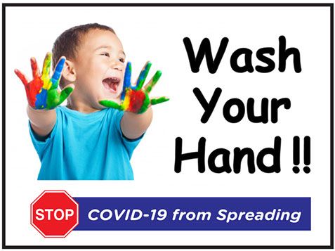 Covid-19 / Wash Your Hand / Physical Distancing Signs and Poster