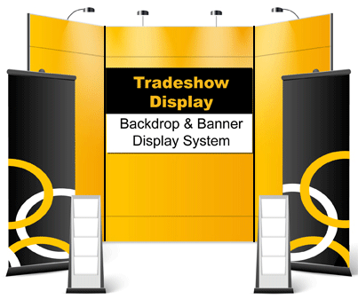 24 Hour BackDrop Banner Display System designed for Vancouver Convention Tradeshow / Conference / Exhibition